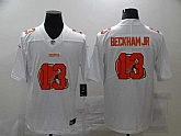 Nike Browns 13 Odell Beckham Jr. White Shadow Logo Limited Jersey,baseball caps,new era cap wholesale,wholesale hats